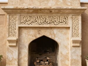 مشب حجر طبيعي بتصميم تراثي سعودي أصيل